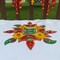 Acrylic Rangoli Set Indian Traditional Handmade Reusable Rangoli Diwali Navratri Home Temple Decor Floor Table Decoration - Deepawali Wedding Housewarming Gift Pack of 1 (12 Inches)